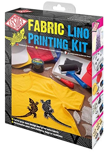 ESSDEE Kit d'impression Lino Tissu, Aluminium, Noir, FABPK1