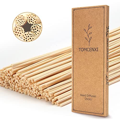120 Pièces Bâtons de Diffuseur de Roseaux,25 cm Diffuseur Parfum Bâtons, Bâtons de Rechange pour Diffuseur d'Arôme d'Huile Essentielle pour la Maison (Natural Color)