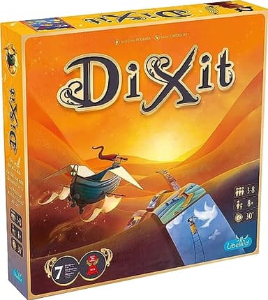 Asmodee - Dixit - Une Image Vaut Mille Mots - Jeu de Société Familial & Enfants dès 8 Ans - As d'or - UNbox Now - Imagination et Intuition - Jeu de Plateau Créatif - 3 à 8 Joueurs - 30 Min - Libellud