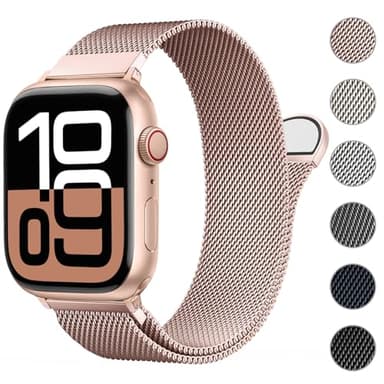 Bracelet breveté compatible avec les bracelets Apple Watch Femmes Hommes Séries 10 9 8 7 6 5 4 3 SE2 SE Ultra2 Ultra, boucle milanaise magnétique pour iWatch 49mm 46mm 45mm 44mm 42mm 41mm 40mm 38mm