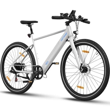 HITWAY Vélo Électrique, 700C VTT Électrique avec Batterie Amovible 36V12Ah, Ville E-Bike avec 7 Vitesses, Autonomie 40-80km pour Adulte