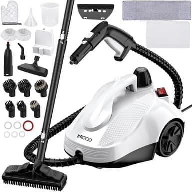 Nettoyeur à vapeur pour le nettoyage des sols, avec 23 accessoires, câble d'alimentation de 5 m pour four, tapis, canapé, rembourrage, jouets, lissage