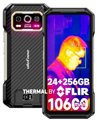 Ulefone Armor 27T Téléphone Portable Incassable avec Caméra Thermique 24Go+256Go/SD 2To Smartphone étanche IP68K Android 14, 10600 mAh, 64MP+50MP, 6,78 Pouces FHD+, 4G Double SIM, VoLTE, NFC, OTG, GPS