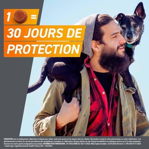 Frontline Frontpro antiparasitaire Petit Chien 2-4kg Puces et Tiques x3 comprimés