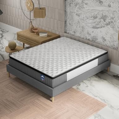 NOVEMBER- Matelas Elekctra 180x200cm-Hybride:Ressorts ensachés+Mousse Mémoire de Forme-Épaisseur 30cm-Soutien Tonique Parfait & indépendance de Couchage-Label SANITIZED(Anti bactérien/acarien)