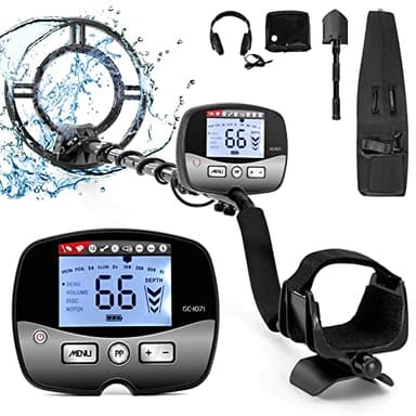 30CM Detecteur de Metaux Professionnel pour Adultes de- Bobine de Recherche Étanche à Haute Sensibilité, 4 Modes Réglables, Affichage LCD Rétroéclairé, Fonction de Localisation Précise