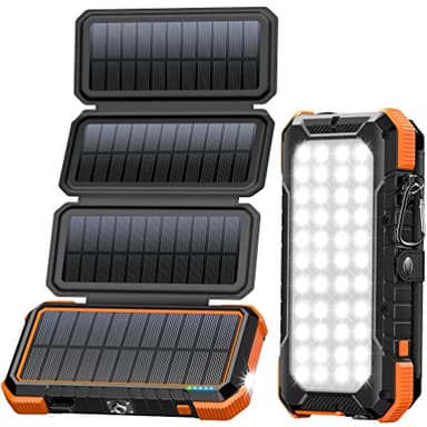 BLAVOR Solar Power Bank 20000mAh Chargeur Solaire Portable Panneau Solaire Extérieur Power Bank PD 18W Charge Rapide avec Panneaux Solaires Pliables Mobile Phone Power Banks pour Camping USB Solar