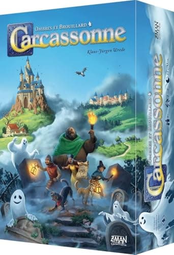 Asmodee Hans im Glück | Carcassonne : Ombres et Brouillard | Jeu de société | Jeu de tuiles | A partir de 8 Ans | 1 à 5 Joueurs | 35 Min, (HIGCARFC01FR)