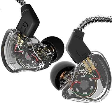Yinyoo CCZ Melody Écouteurs Intra-Auriculaires HiFi IEM Bass 1DD 1BA Oreillettes Filaires avec Câble OFC 4N Détachable pour Musiciens, Chanteurs, Audiophiles