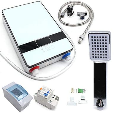6500W 220V Tankless Instantané Chaudière Chauffe-eau Electrique+Buse de Douche Chauffe-eau instantané