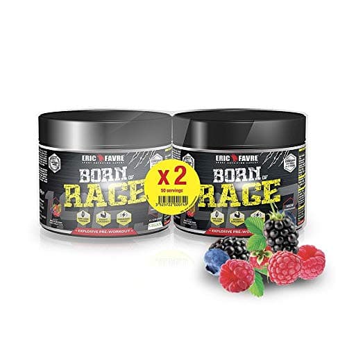 PRE WORKOUT Born Of Rage - Booster Musculation Explosif Vegan en Poudre - Energie et Endurance - Réduit la Fatigue pour Entrainements Intensifs - Lot de 2 x250gr - Laboratoire Français Eric Favre