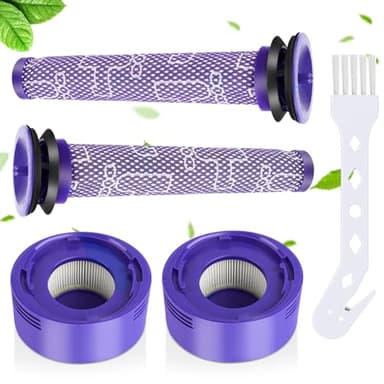 VFANDV Filtre pour Dyson, V7 V8 Filtre pour Dyson 2 Pièces Post-Filtres 2 Pièces Pré-Filtres Remplace les Pièces Filtre Aspirateur Accessoire Filtre Compatible pour Dyson V7 V8