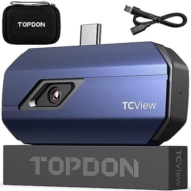 TOPDON Caméra thermique TC001 Android USB C, résolution thermique TISR à 512 x 384, plage de température:-20 °C à +550 °C, pour smartphones et tablettes