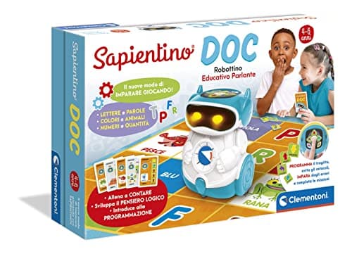 Clementoni Sapientino - Doc Robot - Codage et Programmation, Robottino Educatif et Interactif (en Français) pour Enfants 4-6 Ans - 17698