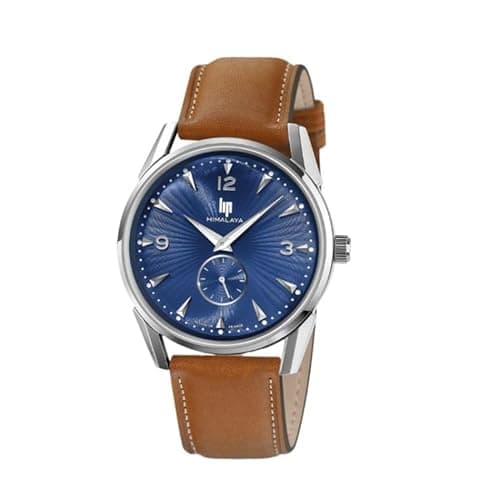 Lip Montre Himalaya 40 mm - Seconde Excentrée - Cadran Bleu