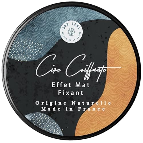 Cire pour Cheveux Homme Naturelle - 100/100 Yuka - Cire Coiffante pour Cheveux et Barbe - Fabriquée en France - 45g