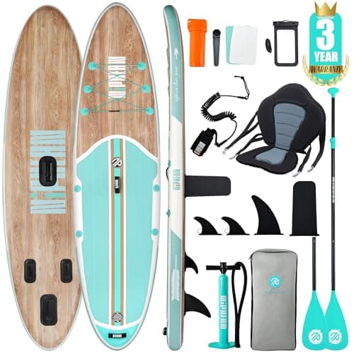 Niphean Paddle Gonflable Adulte avec Tous Les Accessoires, 320cm Planches de Stand Up Paddle Gonflables pour Tous Les Niveaux, Sup avec Capacité 200 kg pour 2 Personnes, Paddle Gonflable avec Siège