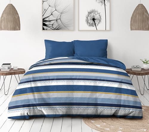 Home Linge Passion | Housse de Couette - 3 Pièces | 2 Personnes - 220x240 cm | STANIS