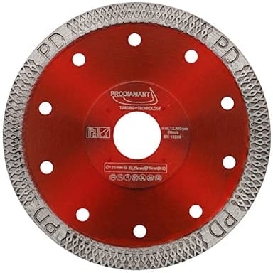 PRODIAMANT Disque diamanté 125mm x 22,23 F993 – Découpe ultra fine pour carrelage, grès cérame, céramique et pierre naturelle