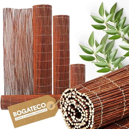 BOGATECO Canisse en Osier Brise-Vue 120x500cm | Clôture Pare Soleil pour Jardin, Balcon et terrasse | Protection Contre Le Vent et Le Soleil |Canisse brise Parvue Extérieur Jardin Occultant Bois