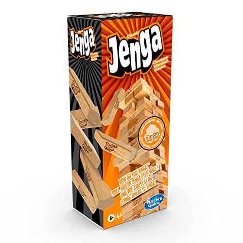 Hasbro Gaming Jenga, Jeu De Société en Bois, Jeu d’Adresse pour Enfants Et Familles, Version Française, Cadeau de Pâques pour Enfants, Idées Cadeaux d'anniversaire, À Partir De 6 Ans