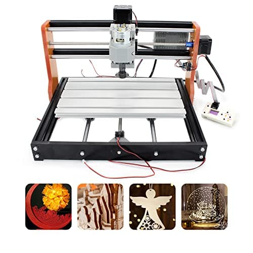 RATTMMOTOR Fraiseuse CNC Upgrade 3018-Pro CNC Routeur GRBL 3 axes avec commande CNC hors ligne, avec limiteur d'axe X/Y/Z + fonction d'arrêt d'urgence, pour bois acrylique, PVC, PCB