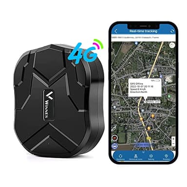 Winnes Traceur GPS Voiture 4G TK905B Magnétique Tracker GPS étanche Antivol avec Batterie Rechargeable 10000mah Localisation en Temps réel pour Voiture Moto Vélo Valise par SMS/APP/PC