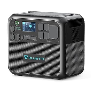 BLUETTI Générateur Électrique Portable AC200MAX, 2048Wh LiFePO4 Batterie de Secours, 4 Sorties CA 2200W (4800W Pic), Groupe Électrogène Solaire pour Extérieur, Camping, Maison