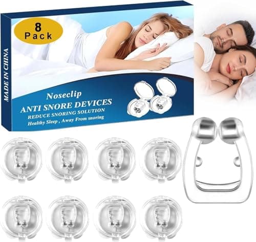 8 Pièces Pince à Nez Anti Ronflement,Ecarteur Nasal Anti Ronflement Efficace,Dispositifs Anti-Ronflement Réutilisable,Améliore La Respiration Pour Sommeil, Pour Hommes Et Femmes