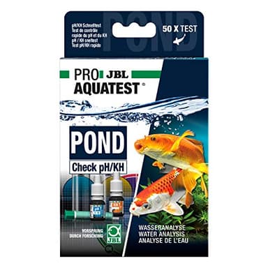 JBL Test de l'eau, Avec 50 Tests et Accessoires, Pour Eau de Bassin, de Conduite et de Puits, PROAQUATEST POND Check pH/KH