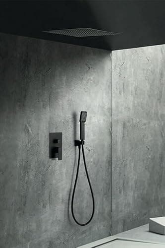 IMEX Volga Colonne de douche encastrée Noir mat