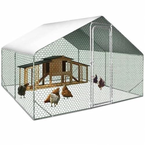 IDMarket - Enclos poulailler 9 m² Parc grillagé 3x3 M Acier galvanisé