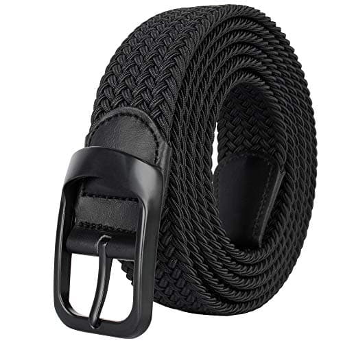 Drizzte Ceinture Homme Grande Taille Elastique Tressée Ceinture Noire 160cm