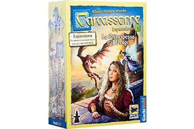 Giochi Uniti - Carcassonne La Princesse et Le Dragon, Expansion 3 pour Carcassonne, Jeu de société, Édition Italienne, GU344/2