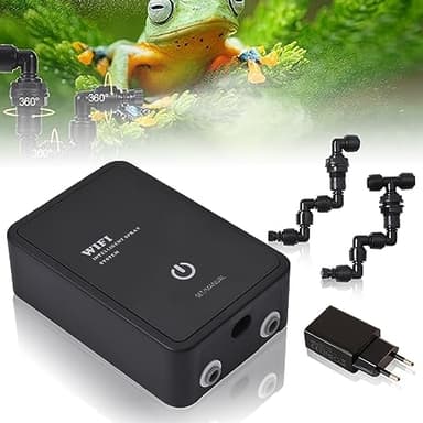 Nizirioo Système intelligent de brumisation des reptiles : atomiseur automatique pour caméléons, humidificateur pour reptiles, système d'irrigation des plantes d'intérieur, système de brume pour