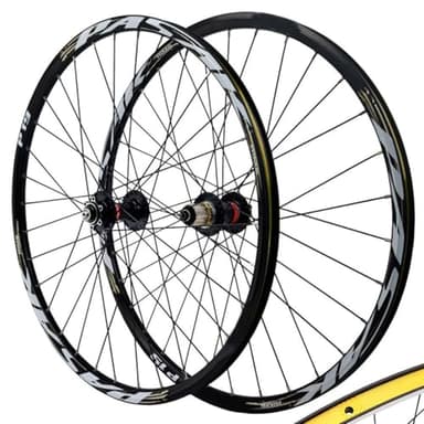 GEIRONV Roue Avant Et Arrière de Vélo de 26 Pouces, Paire Roues de Vélo VTT En Alliage D'aluminium 27,5/29 Pouces Moyeu 32H À Double Paroi 4 Roulements Scellés Jante de Frein À Disque(9*100/10*135mm,2