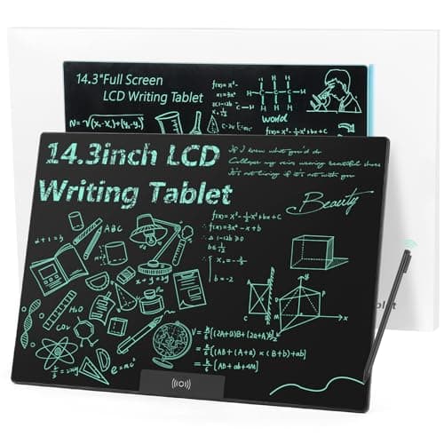 Czemo LCD Tablette Ecriture Adulte 14,3 Pouces, Réutilisables Tablette D'écriture LCD Adulte Bloc Note LCD Ardoise Electronique pour Bureau, Salle de Classe, Mémo, Notes