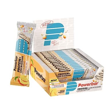 Powerbar Protein Plus Low Sugar + Immune Bar (16x35g) Yogourt aux pêches