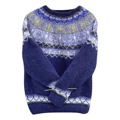 Pull Islandais Femme, Pull Norvégien Femme Hiver Chaud Pull Femme Vert Col Rond Pull en Tricot Mode Et Elegant Cachemire Pull Jacquard Irlandais Sweatshirt Léger À Motif Tricoté Pull Irlandais