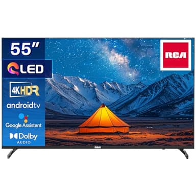 RCA Smart TV 55 Pouces (139 cm) QLED 4K UHD HDR Android Téléviseurs WiFi, Bluetooth