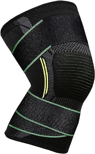 VITTO Genouillère Ligamentaire - Attelle Genou pour Hommes/Femmes - Genouillère pour le Soulagement des Douleurs au Genou, Genoux Arthritiques, Déchirure du Ménisque, Haltérophilie (+ Sangle, XXL)