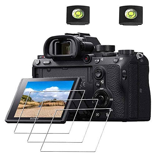 ULBTER Films protecteurs d'écran pour Sony Alpha A7R III / A7R II / A7 III / A7 II / A77 II / A7S II / A99 II / A9 et Protection Contre Les Chaussures Chaudes, 0,3 mm Dureté 9H Verre Trempé-Lot de 3