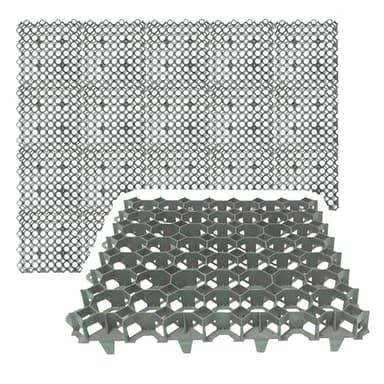 Grille de gazon en plastique, dalles vertes, 50 x 50 cm, plaques paddock pour stabiliser le sol