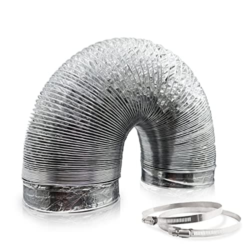 Aygrochy Tuyau ventilation en aluminium de 150 mm pour hotte aspirante, ventilateur tubulair(5 mètres de longueur)