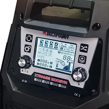 Decapower équipement pour soudage poste a souder 200A MIG avec gaz et sans gaz MAG MMA TIG fil fourré 4 en 1 mig avec accessoires (XTRAMIG ARES)