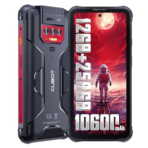 CUBOT Kingkong 8 Téléphone Portable Incassable Android 13-10600mAh Batterie, 12GO+256GO Smartphone Incassable, 6.52" HD+, Torche LED 5000LM, 48MP Caméra, 4G Dual SIM/NFC/OTG/GPS/Telephone de Chantier