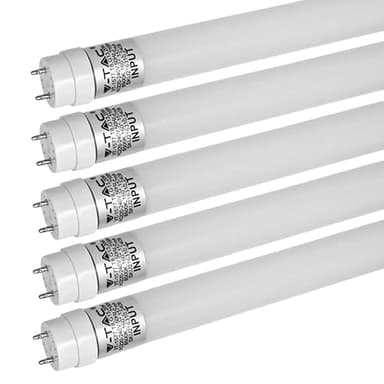 ZONE LED Lot de 5 tubes LED 120 cm, blanc froid (6500 K), 1850 lumens, T8, G13-18 W (remplace 36 W) avec démarreur inclus, tube LED