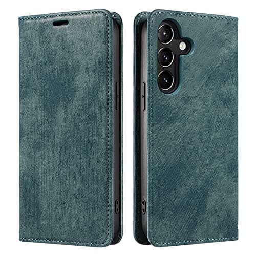 PaceBid Coque Compatible avec Samsung Galaxy A54 5G, Étui de Protection Rétro Magnetique Antichoc PU en Cuir Clapet Portefeuille Protection Housse pour Samsung Galaxy A54 5G -Vert