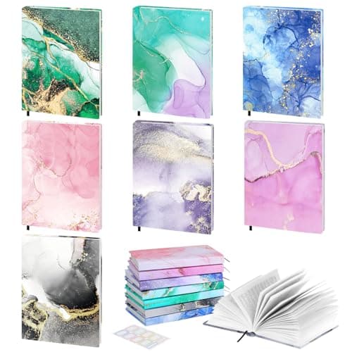 MoKo 7 Pièces Couverture de Livre, Housses de Livre Extensibles avec Signets, Couverture de Protection pour Livres Réutilisable, Couverture de Reliure Rigide jusqu'à 10 x 12,5 Pouces, Multicolore B