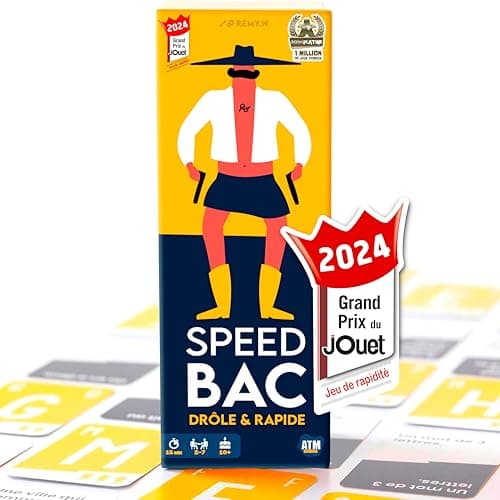 ATM Gaming Speedbac - Jeu de société Famille et Amis - Parfait pour Mettre l'ambiance - 2 à 7 Joueurs - Grand Prix du Jouet 2024